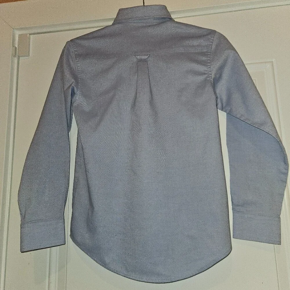 IZOD BOY'S LIGHT BLUE SHIRT, COTTON, POLYESTER, SPANDEX, M 10-12